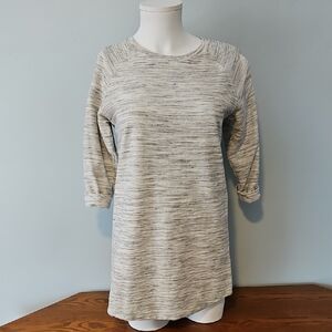 Topshop Cream and Black Textured Top